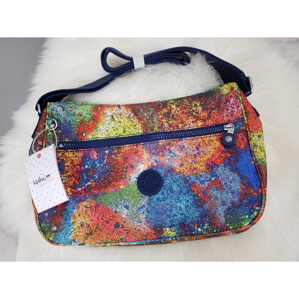 NEW $99 Kipling Sally Crossbody Purse Bag GOOD LUCK CHARM HB6802 SPACE GALACTIC
